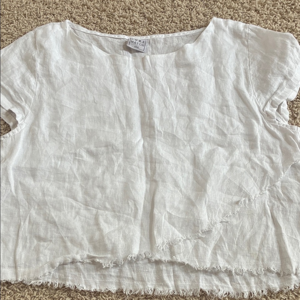 White Linen Women's Top